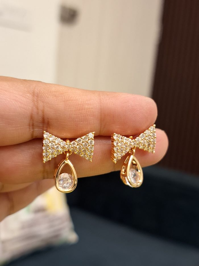 Lovely bow drop earrings