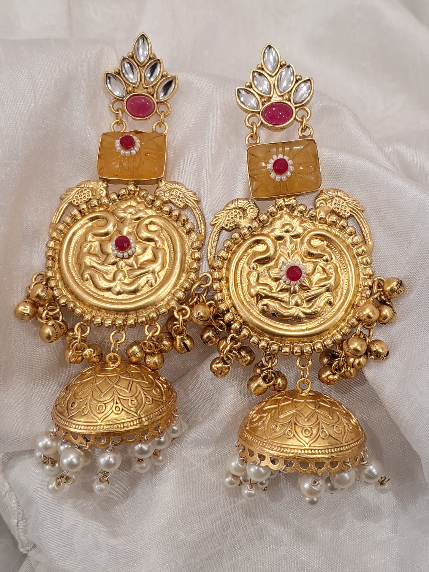 Mamta peach earrings