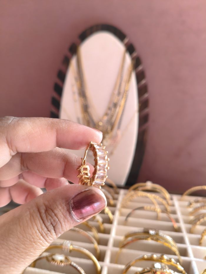 Misha anti-tarnish hoops earrings