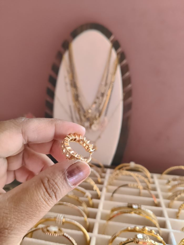 Misha anti-tarnish hoops earrings