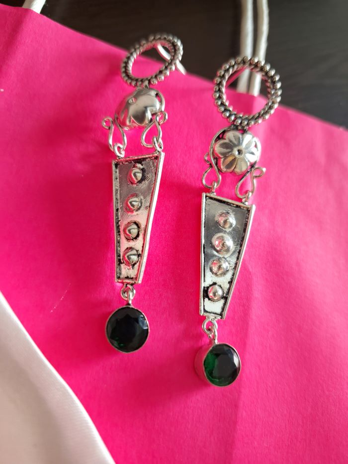 Bella Green Drop Earrings