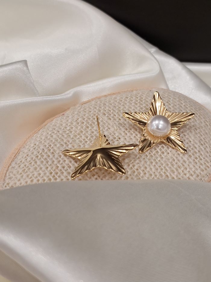 Paris star shaped anti-tarnish studs earrings