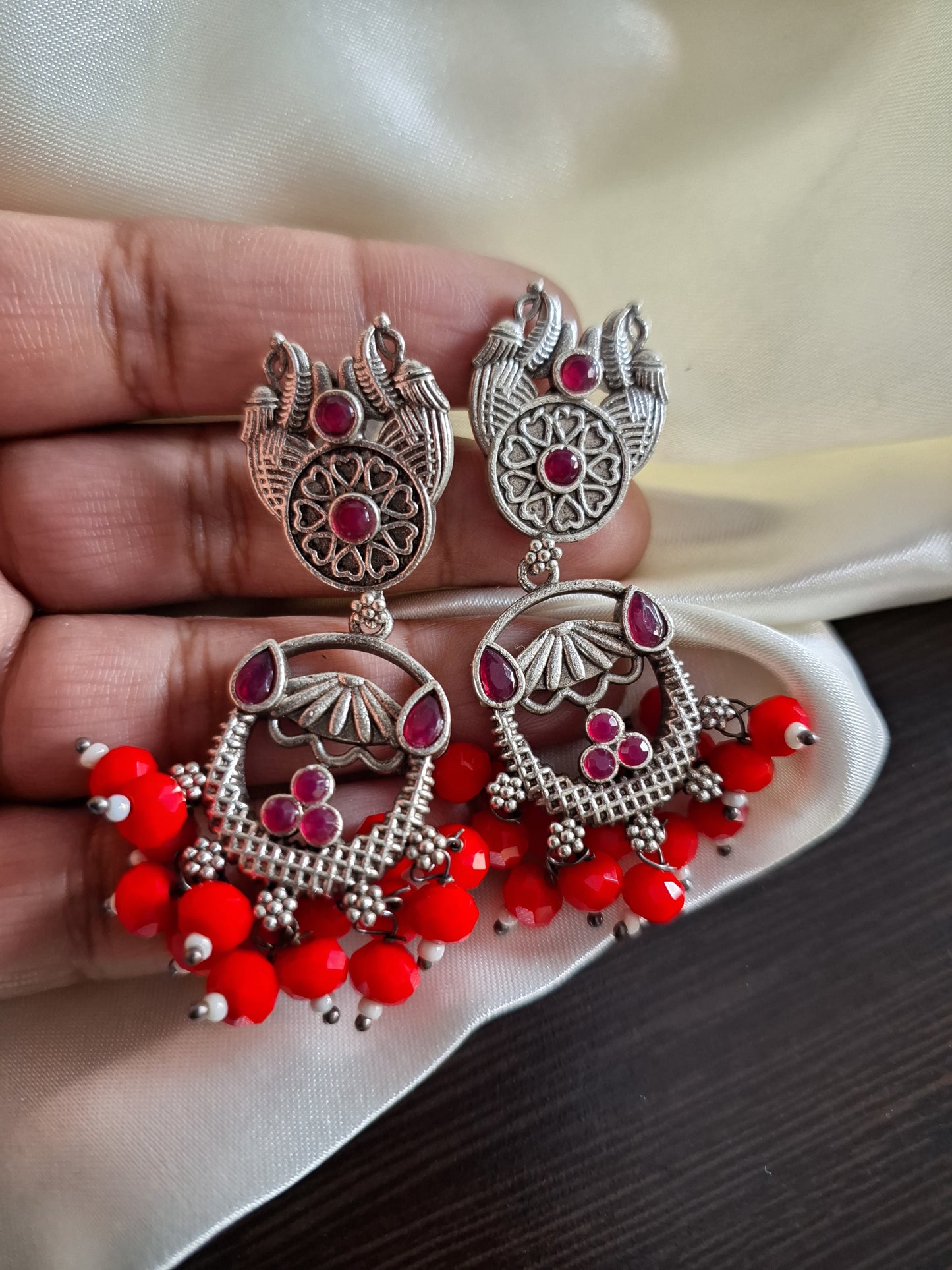 Poorva danglers Red