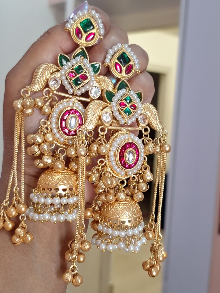 Ranjhan Kashmiri dejhoor earrings