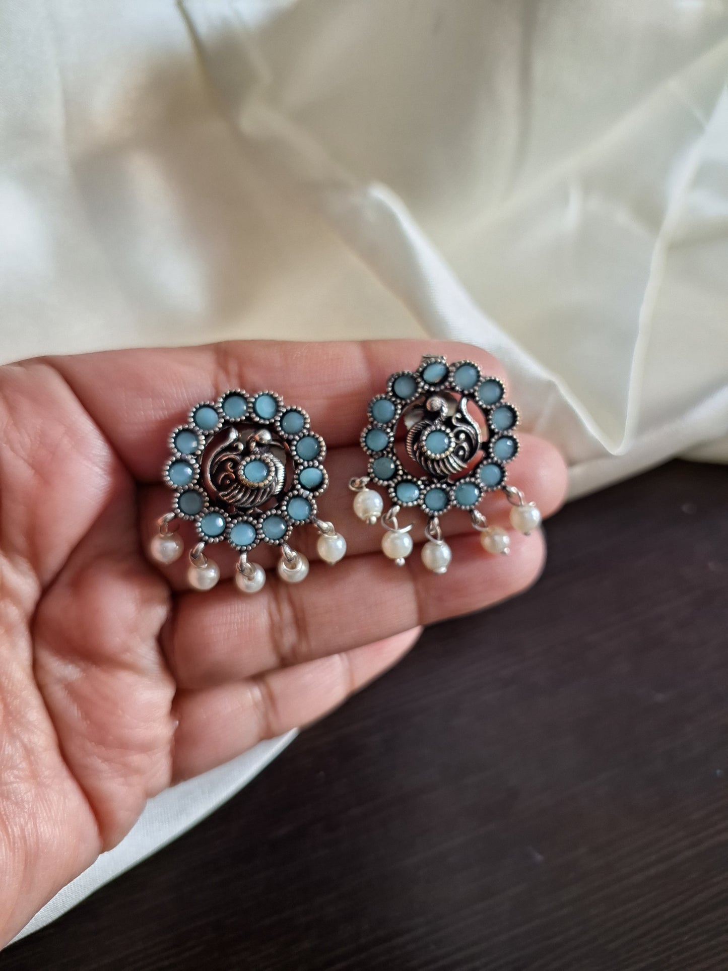 Rishu pastel Blue studs