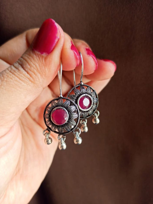 Saba red hook earrings