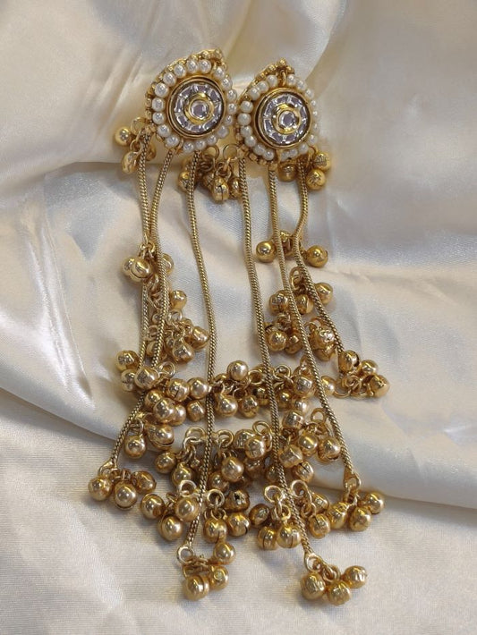 Saiyaara white kashmiri earrings