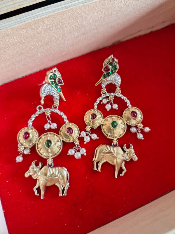 Samairaa multi-color nandi earrings