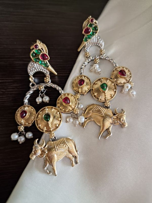 Samairaa multi-color nandi earrings