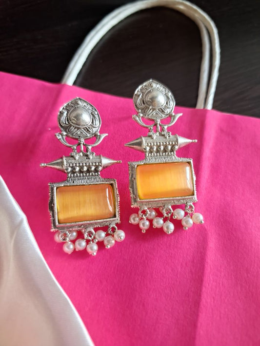 Sampada Yellow studs earrings