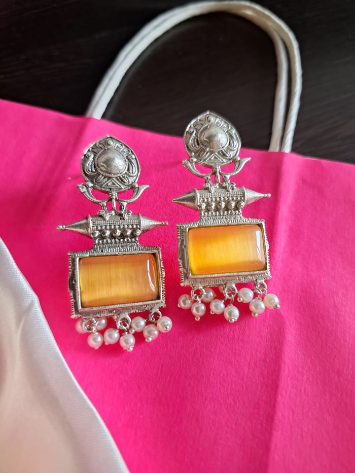 Sampada Yellow studs earrings