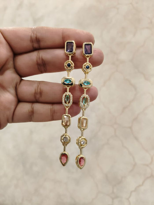 Serona anti-tarnish multi-colour earrings
