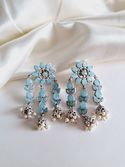 Tanika Sky Blue dangler earrings